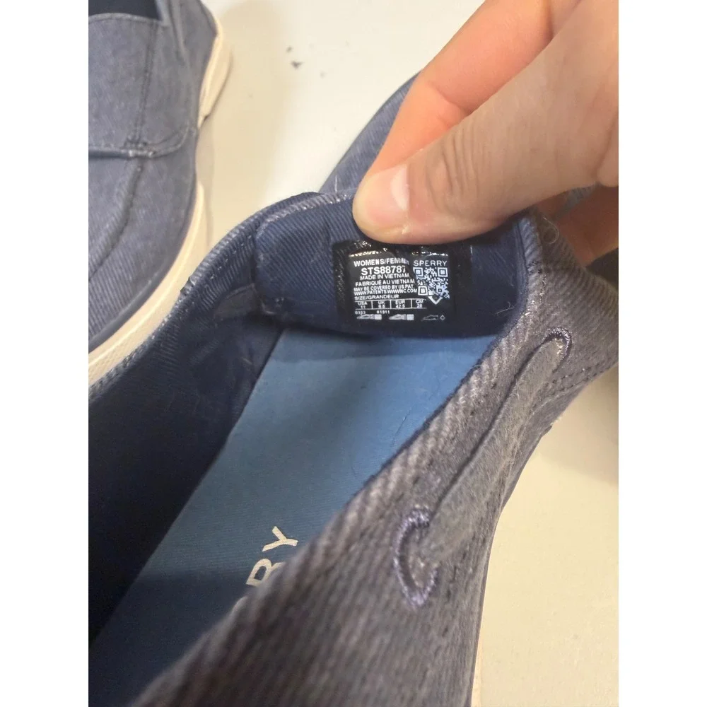 Sperry Womens Seacycled Twill Loafer Casual Shoe - Size 11‎ Navy - STS88787
